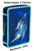 Federmappe, 2 Fächer<br>Space Blau 16