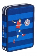 Federmappe, 2 Fächer<br>Fussball Blau 18